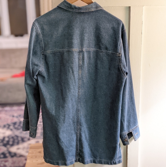 Denim jacket with a corduroy texture - Picture 3 of 4